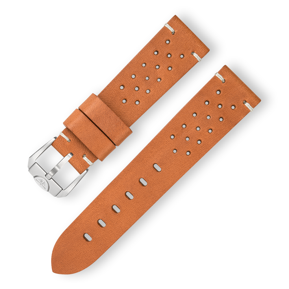 Perforated Vintage Leather Strap - 22mm