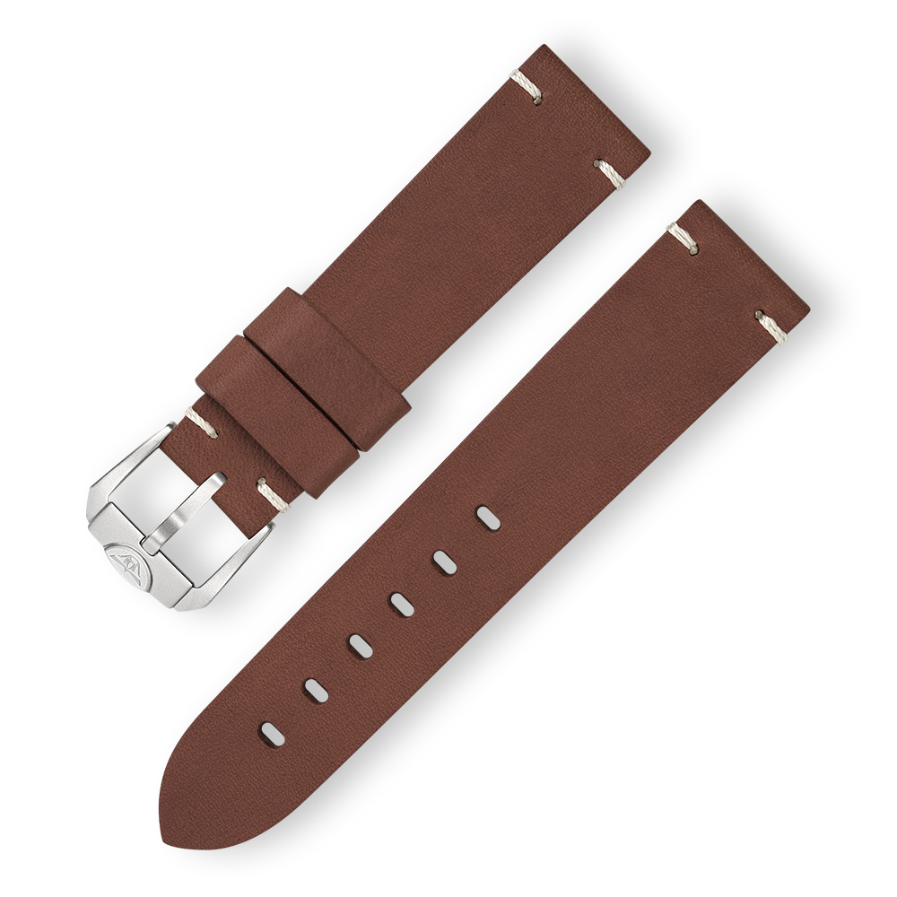 Handmade Dark Brown Leather Strap - 20mm