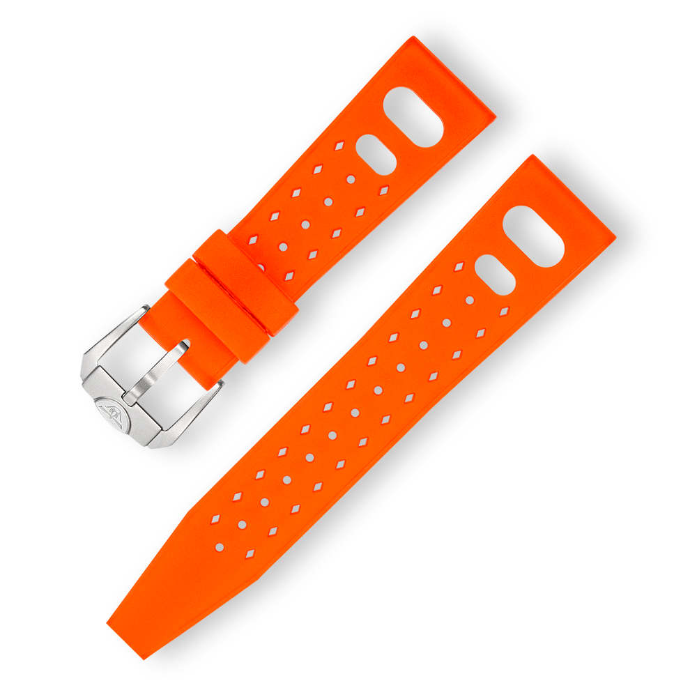 Orange Tropic Rubber Strap – 22mm